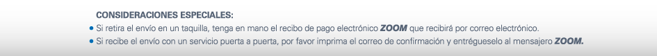 consideraciones